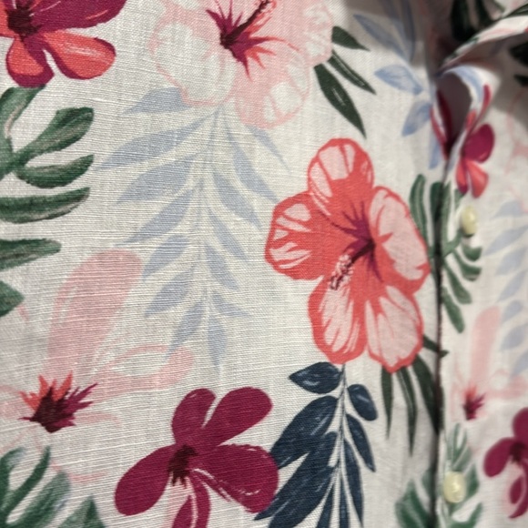 CREMIEUX 100% Linen Tropical Button down size XL - Picture 2 of 8